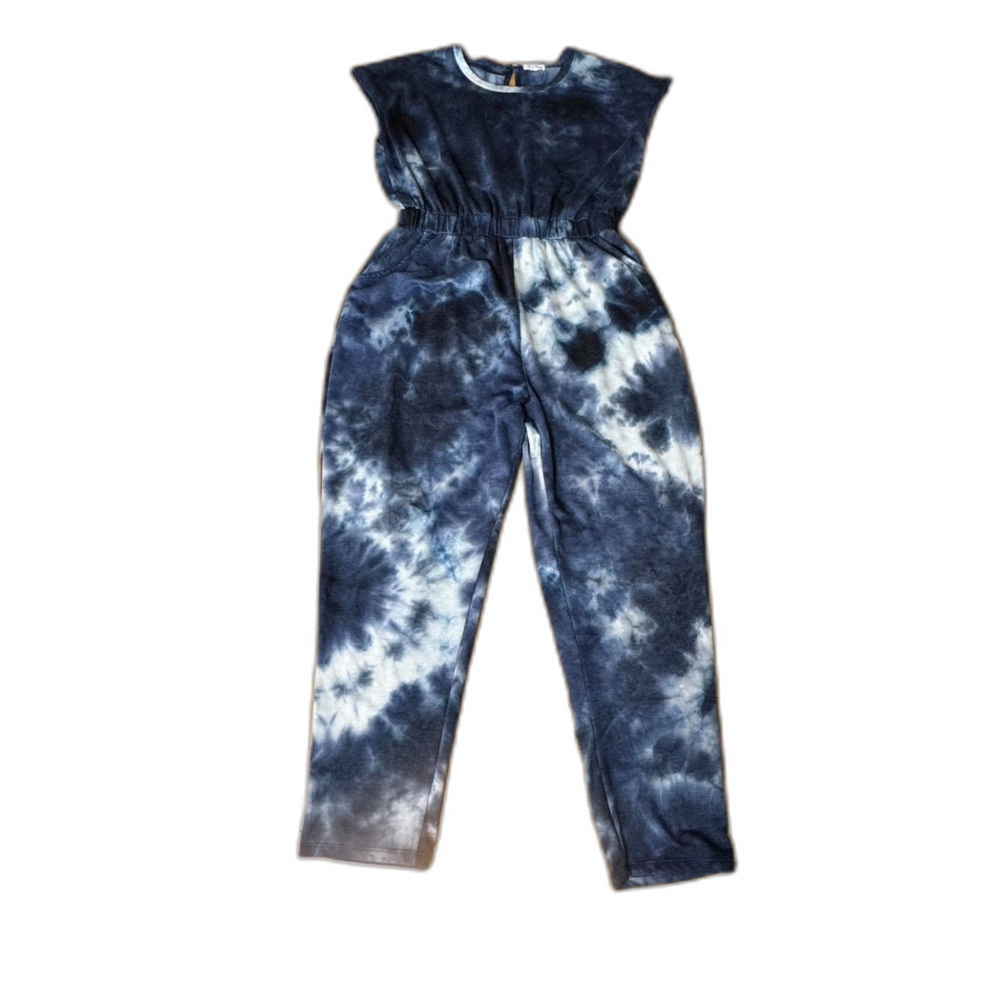 Eyeshadow XL Boho Tie Dye Jumpsuit Womens Coastal Beach Lounge Romper